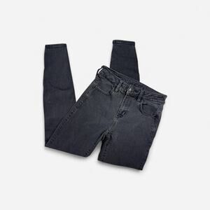 American Eagle soft black mid/low rise skinny jeans next level stretch style - 4